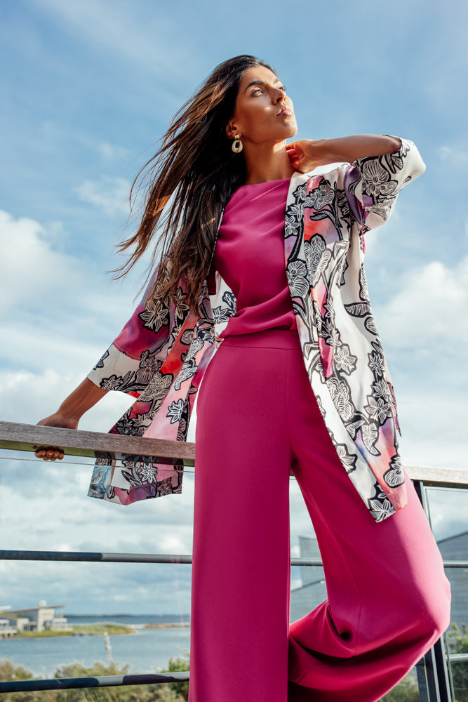 Blouses korte mouw roze Accent