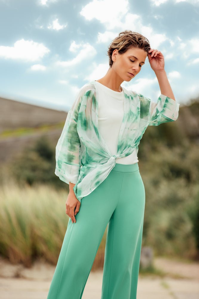 Blouses lange mouw groen Accent