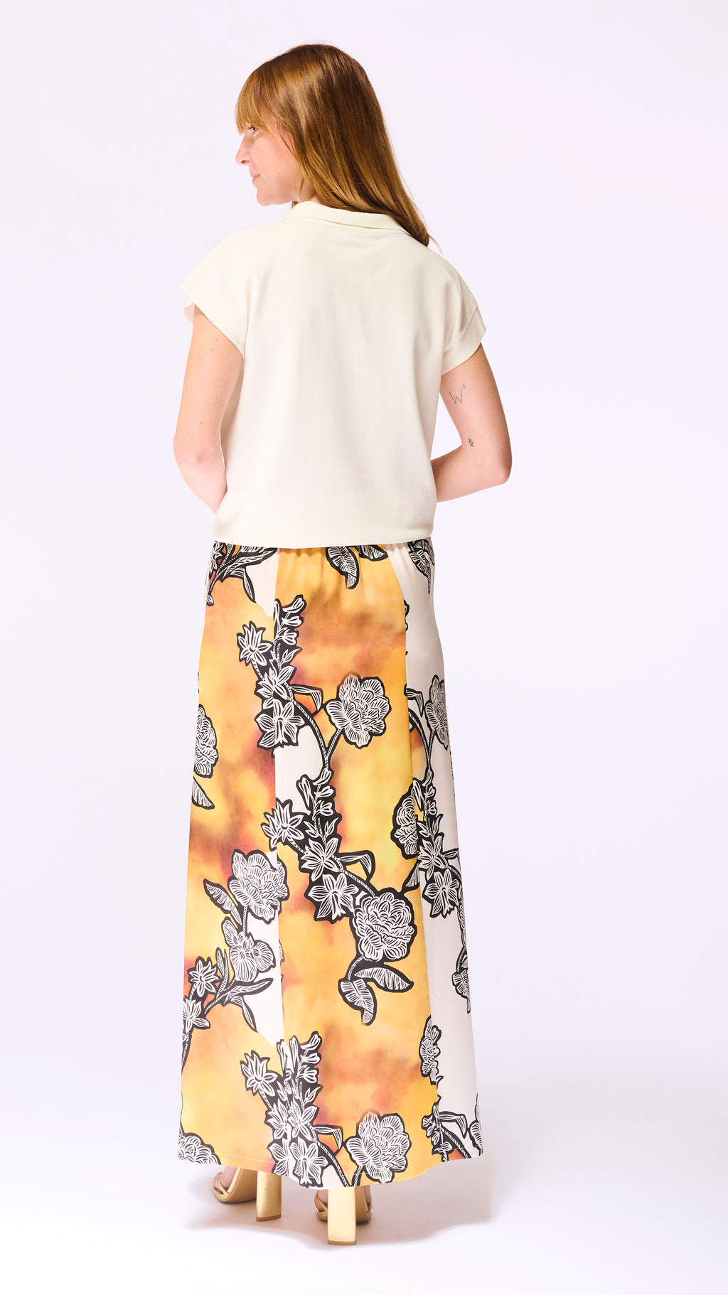 Blouses korte mouw beige Accent