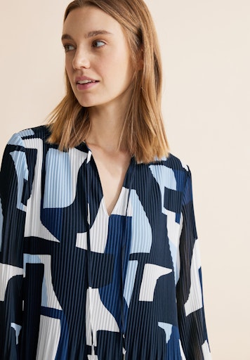 Jurken lange mouw blauw Street One