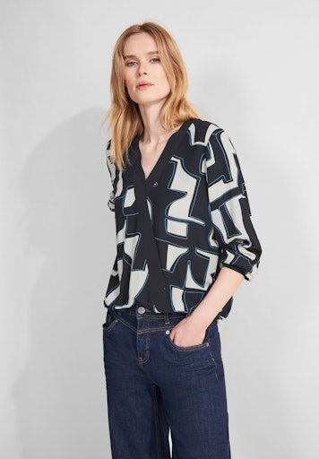 Blouses lange mouw navy Street One