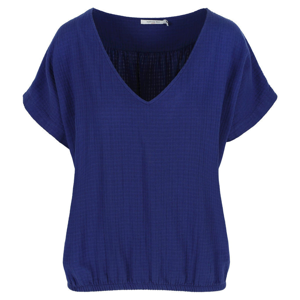 Blouses korte mouw blauw Hampton Bays