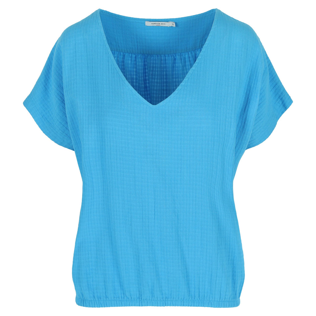 Blouses korte mouw blauw Hampton Bays