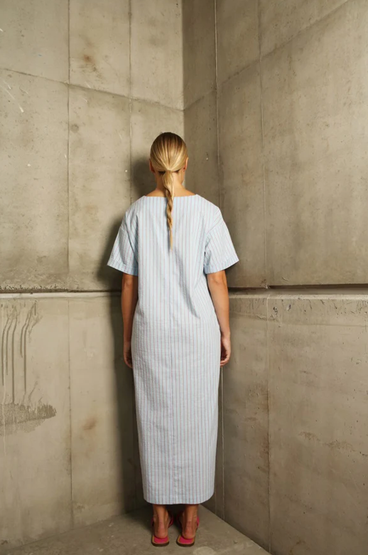 Jurken korte mouw blauw Hampton Bays