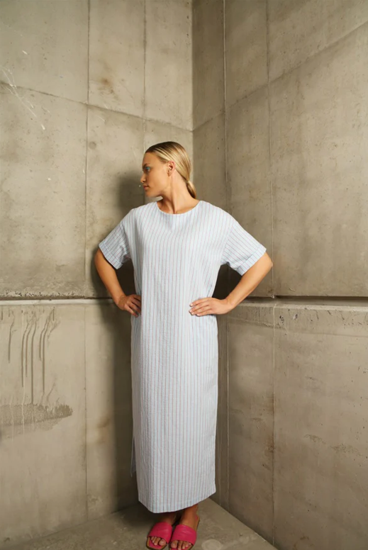 Jurken korte mouw blauw Hampton Bays