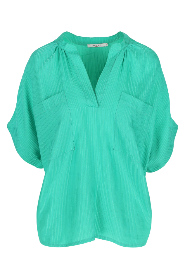 Blouses korte mouw groen Hampton Bays