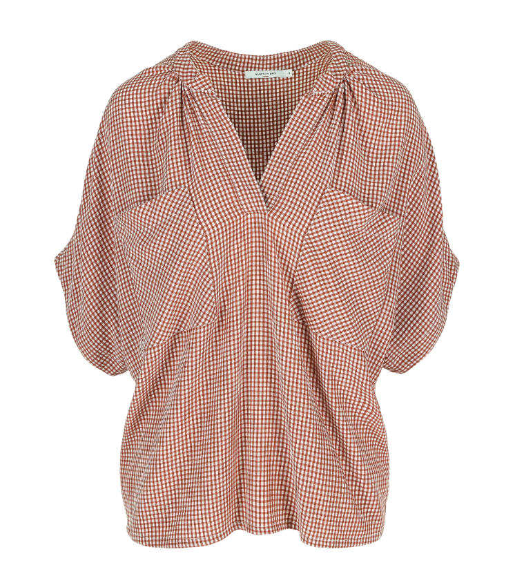 Blouses korte mouw bruin Hampton Bays