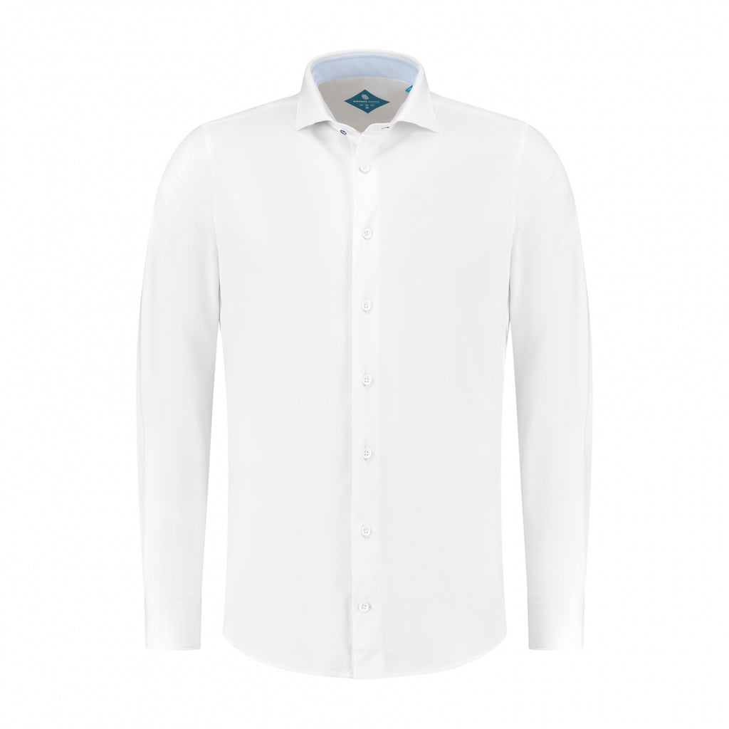 Hemden lange mouw wit District Indigo