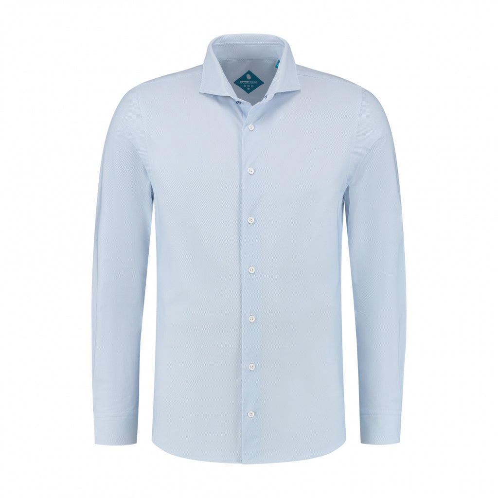 Hemden lange mouw blauw District Indigo