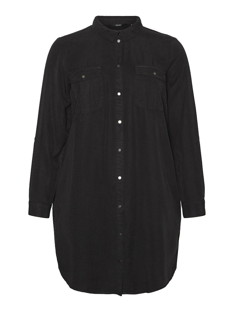 Jurken lange mouw zwart VERO MODA Curve