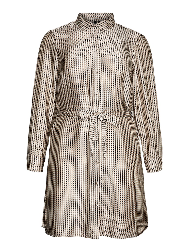 Jurken lange mouw beige VERO MODA Curve