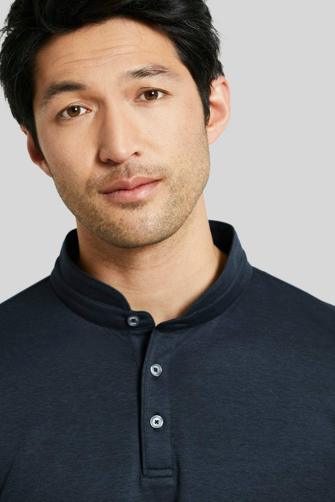 Polo's lange mouw navy Bugatti