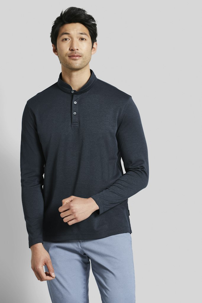 Polo's lange mouw navy Bugatti