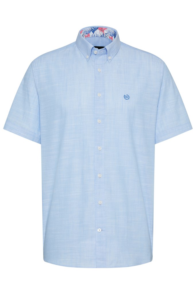 Hemden korte mouw blauw Bugatti
