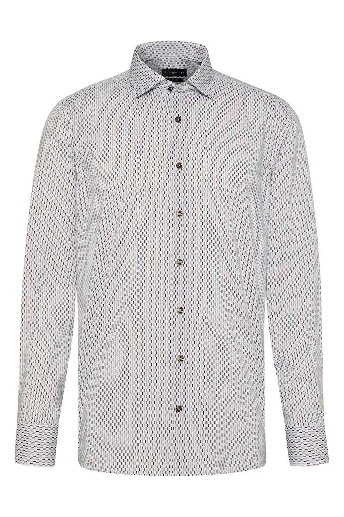 Hemden lange mouw navy Bugatti