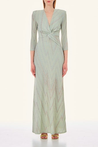 Jurken lange mouw groen Liu Jo Black