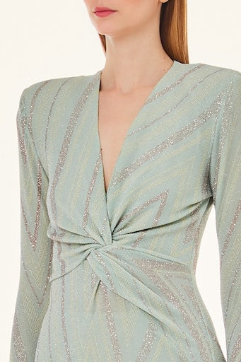 Jurken lange mouw groen Liu Jo Black