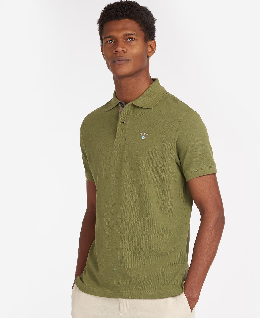 Polo's korte mouw groen Barbour