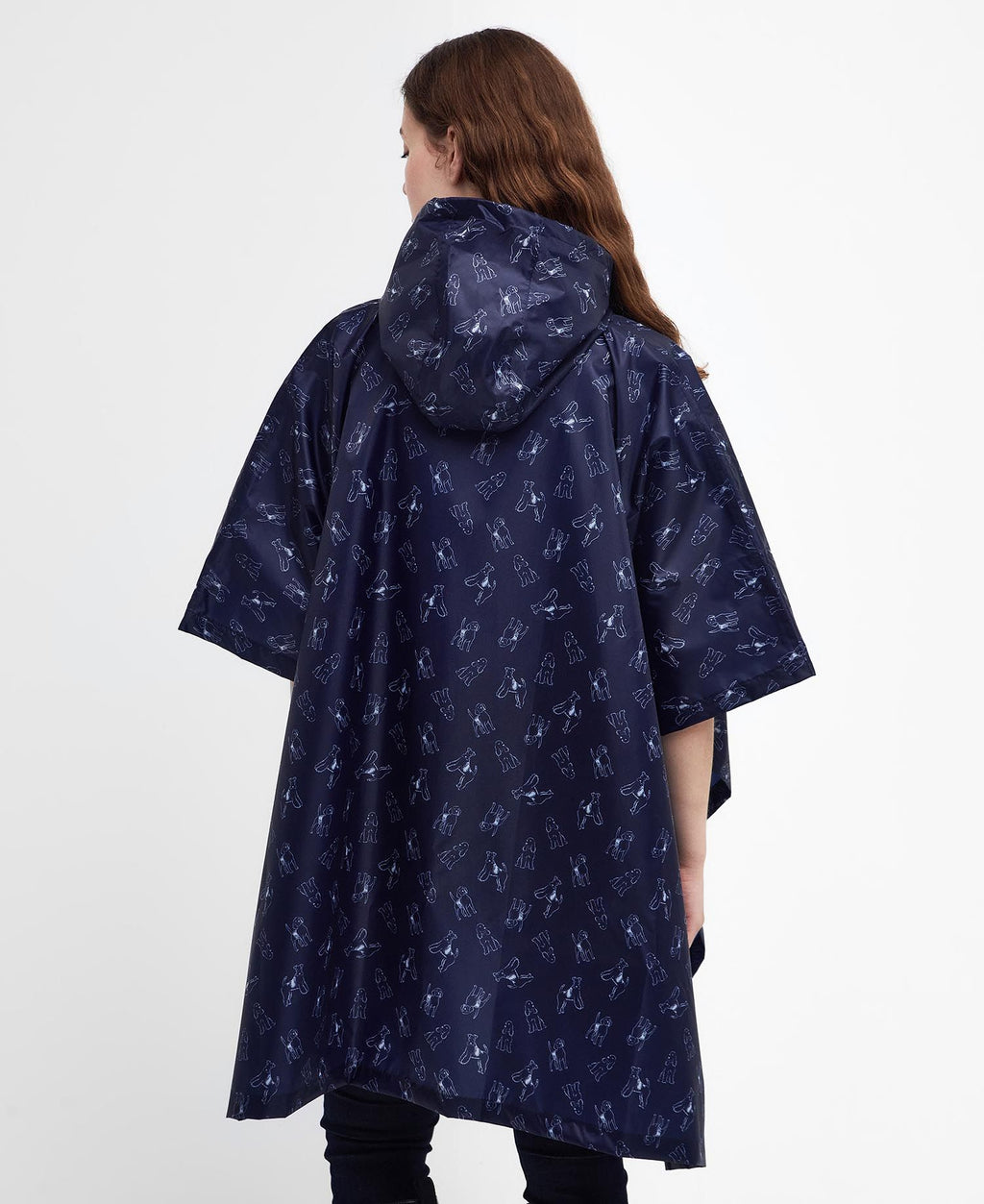 Poncho's navy Barbour