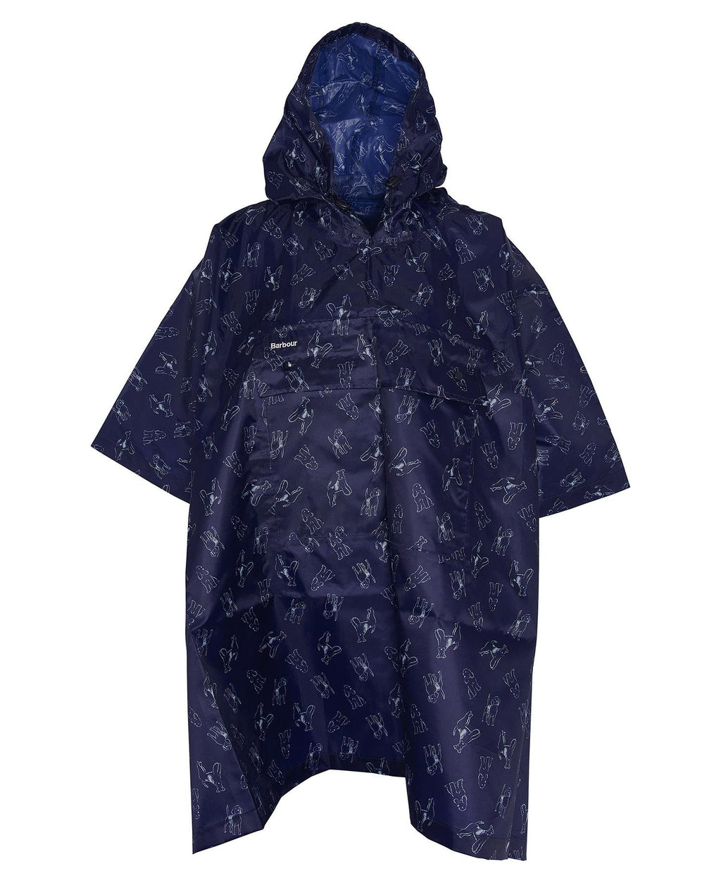 Poncho's navy Barbour