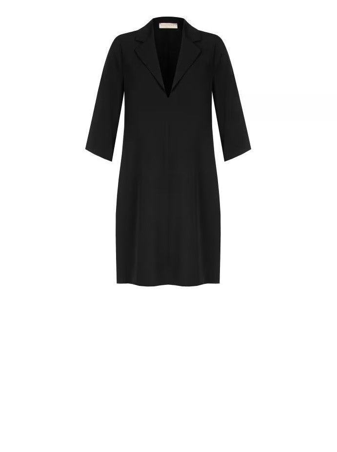 Jurken lange mouw zwart Rinascimento