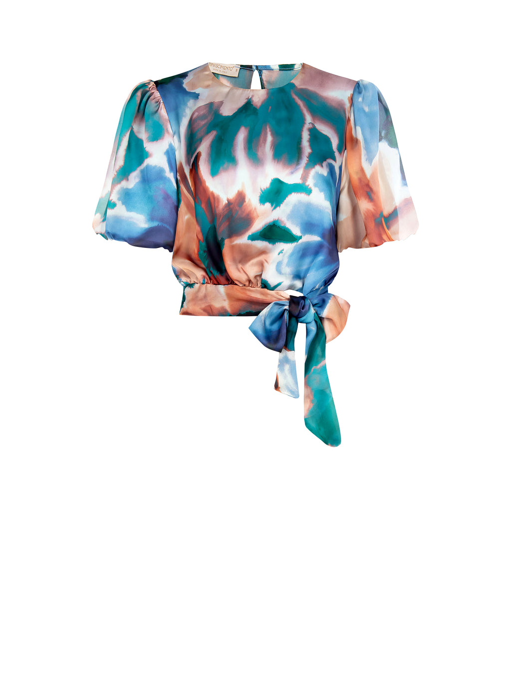 Blouses korte mouw groen Rinascimento