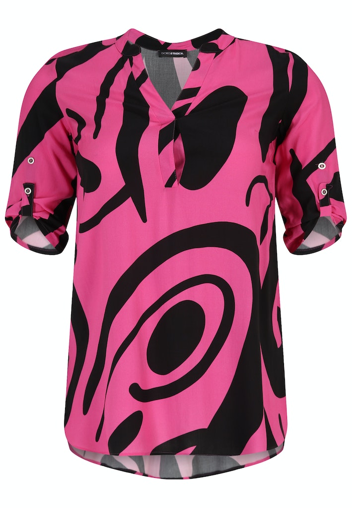 Blouses korte mouw rood Doris Streich