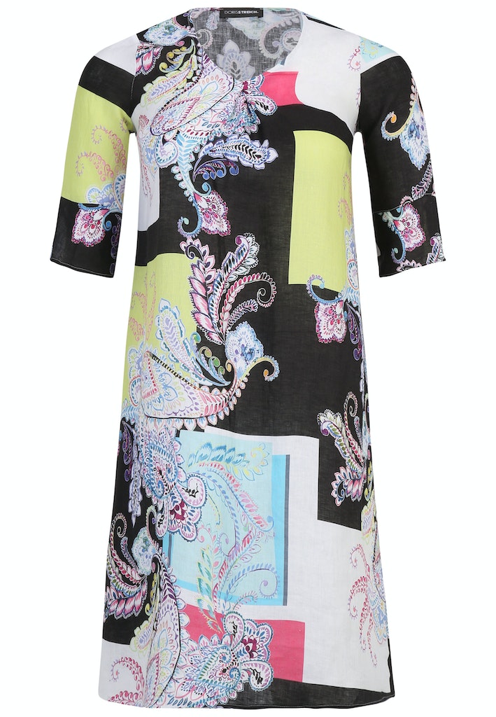 Jurken lange mouw multicolor Doris Streich