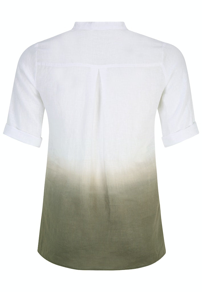 Blouses korte mouw groen Doris Streich
