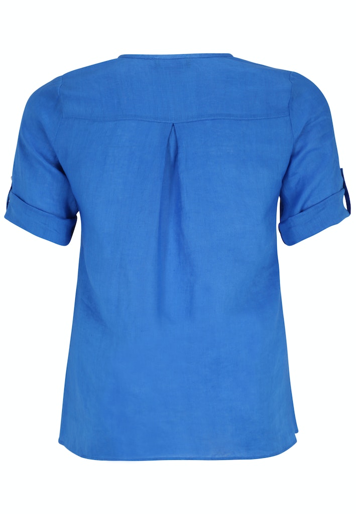 Blouses korte mouw blauw Doris Streich