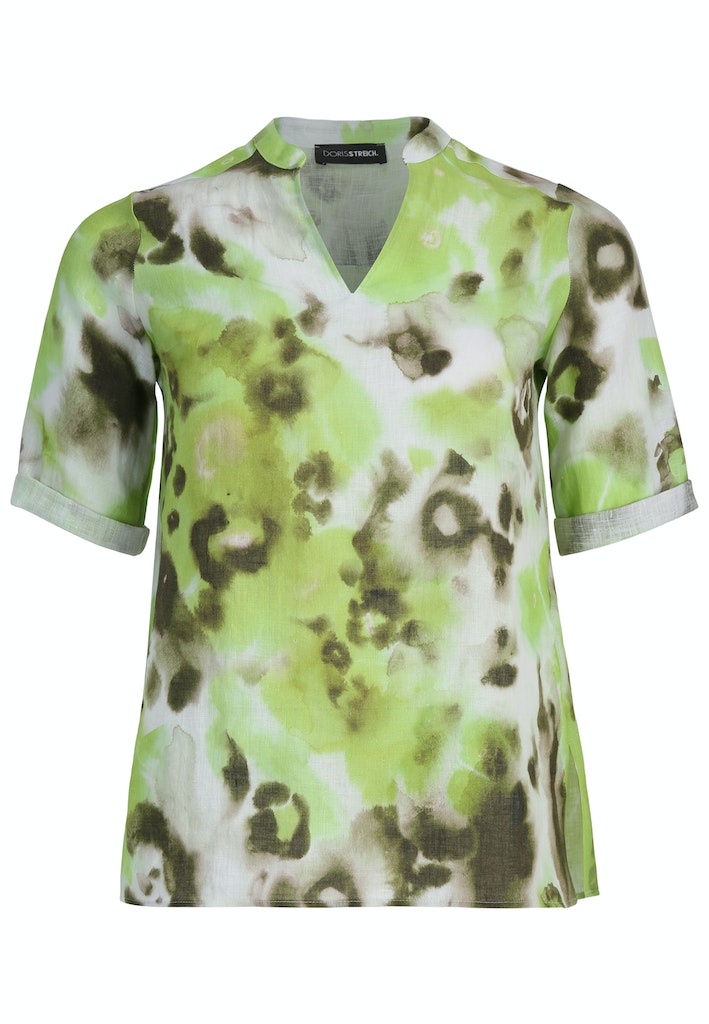 Blouses korte mouw groen Doris Streich