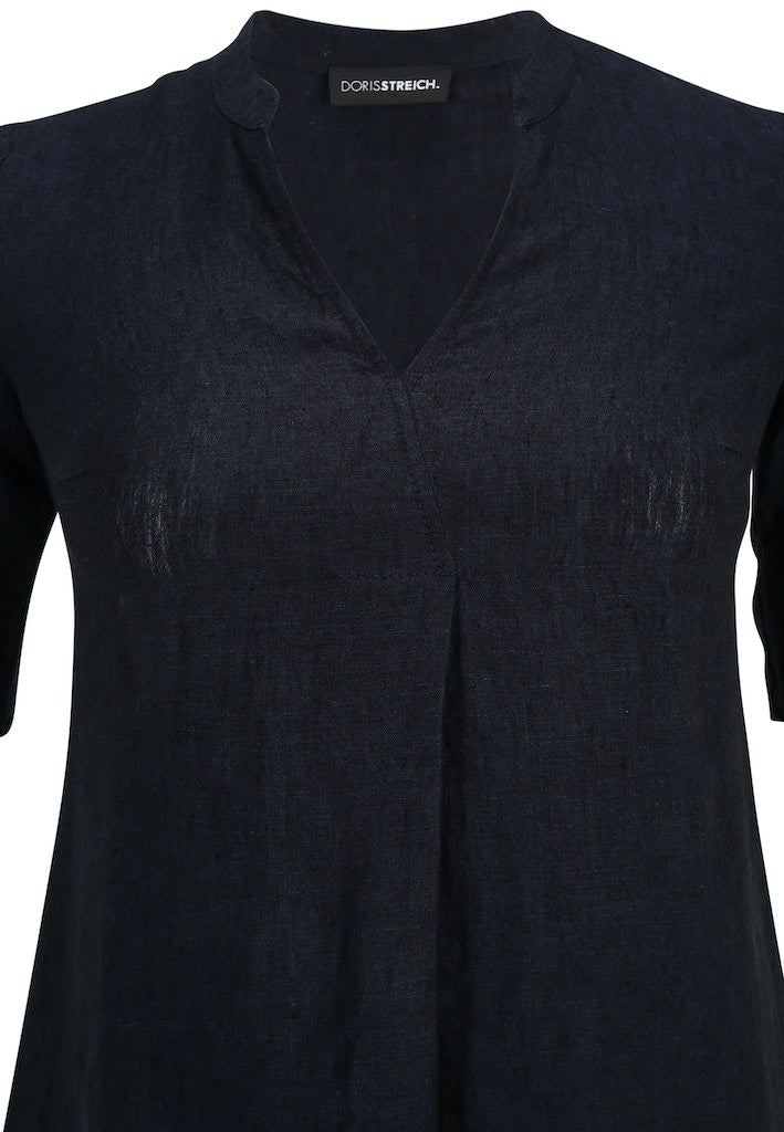 Jurken korte mouw navy Doris Streich