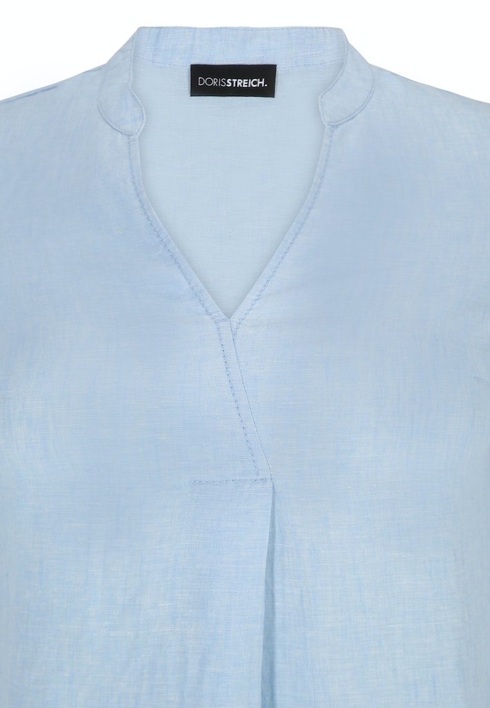 Jurken korte mouw blauw Doris Streich