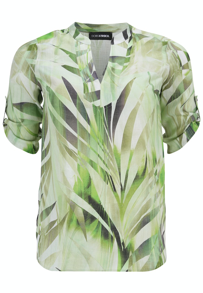 Blouses korte mouw groen Doris Streich