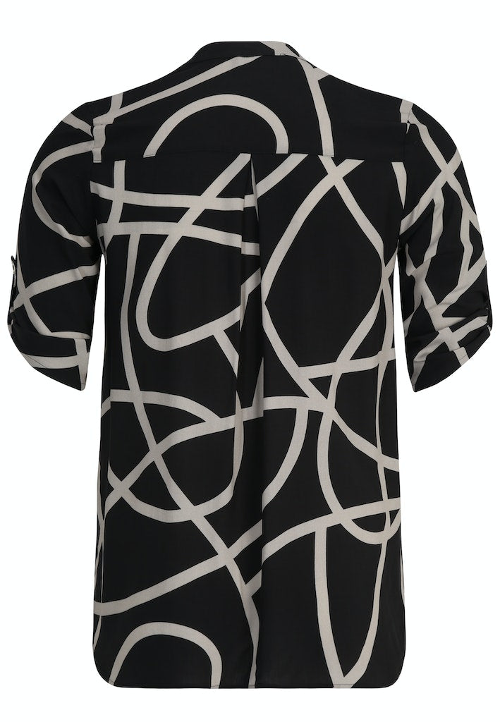 Blouses korte mouw zwart Doris Streich