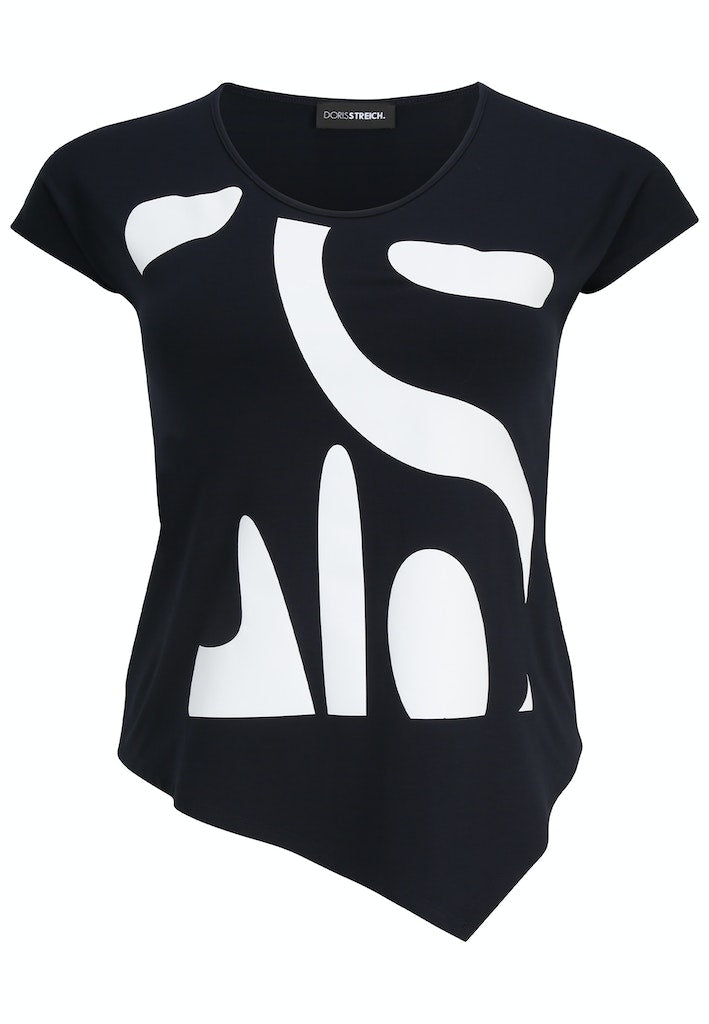 T-shirts korte mouw navy Doris Streich