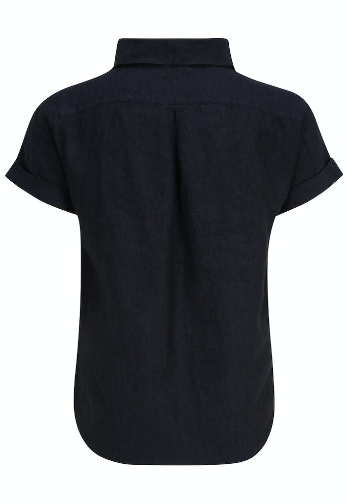 Blouses korte mouw navy Doris Streich