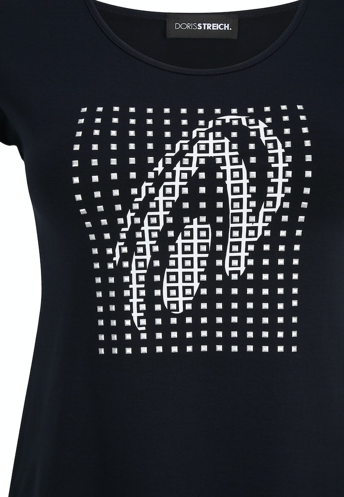 T-shirts korte mouw navy Doris Streich