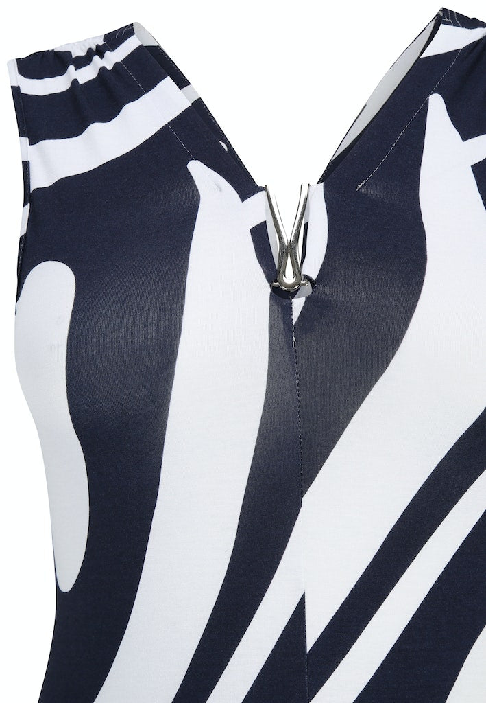 Jurken lange mouw navy Doris Streich