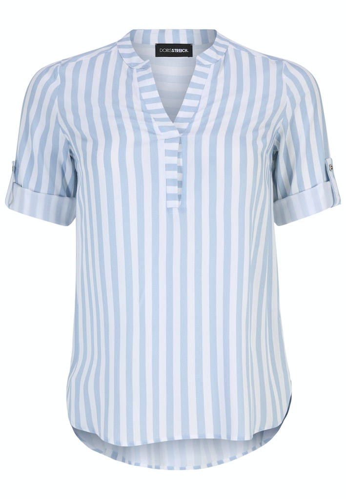 Blouses korte mouw blauw Doris Streich