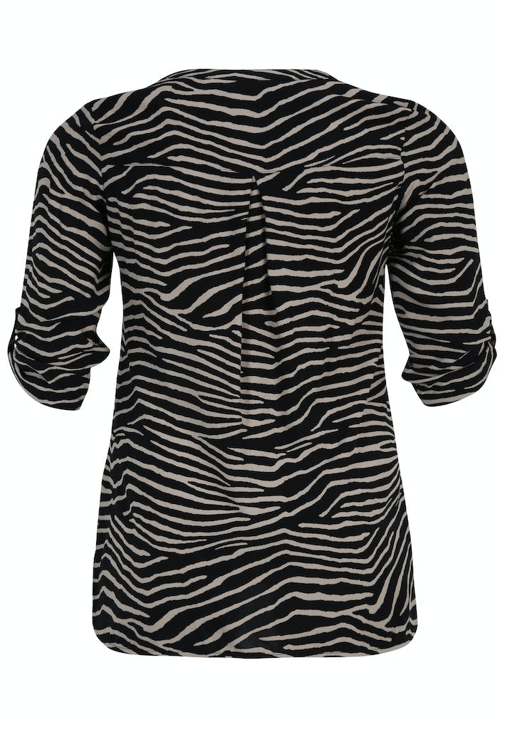 Blouses korte mouw zwart Doris Streich