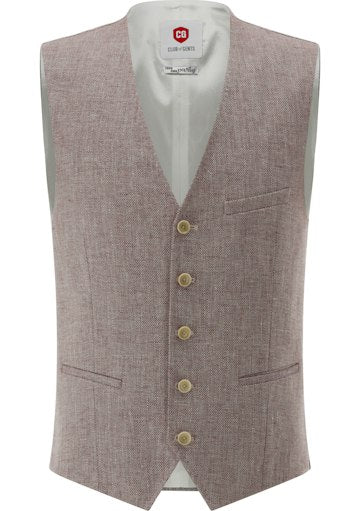 Kostuumgilets rood CLUB of GENTS