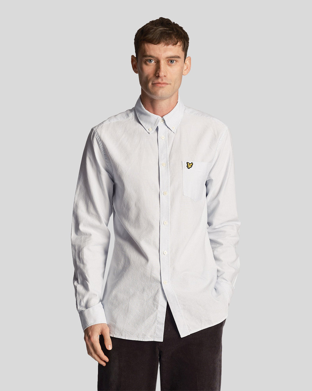 Hemden lange mouw blauw Lyle & Scott