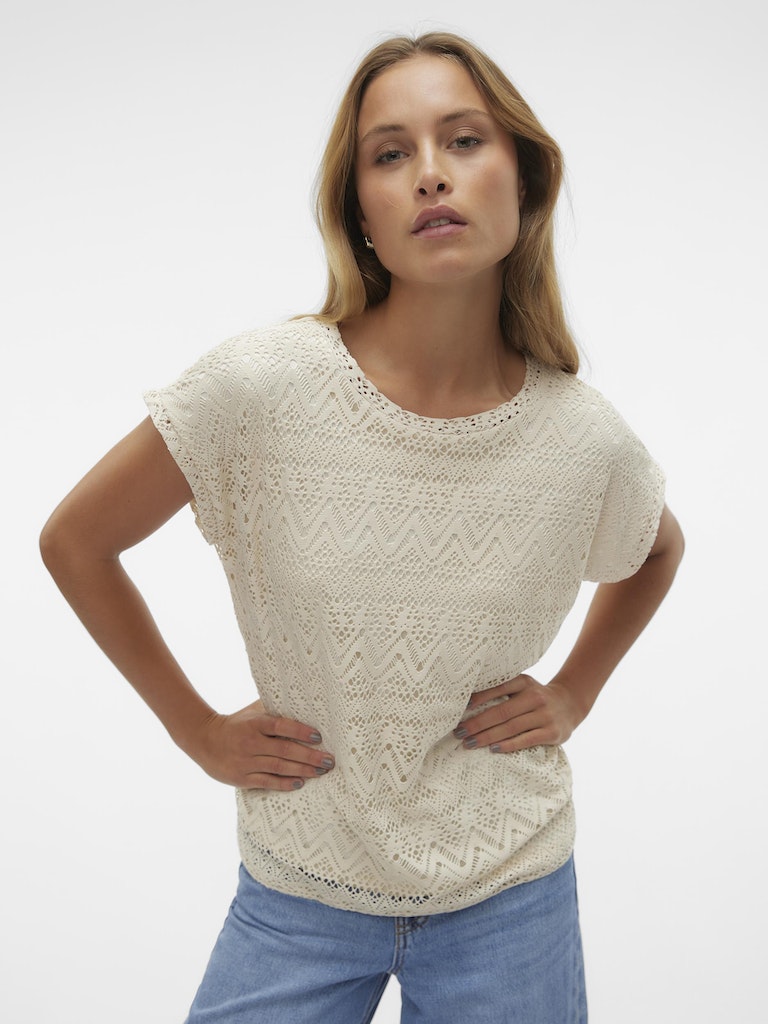 T-shirts korte mouw beige VERO MODA