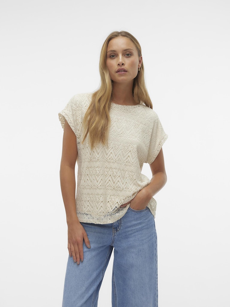 T-shirts korte mouw beige VERO MODA
