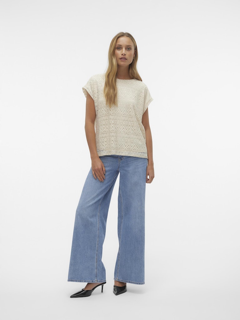 T-shirts korte mouw beige VERO MODA