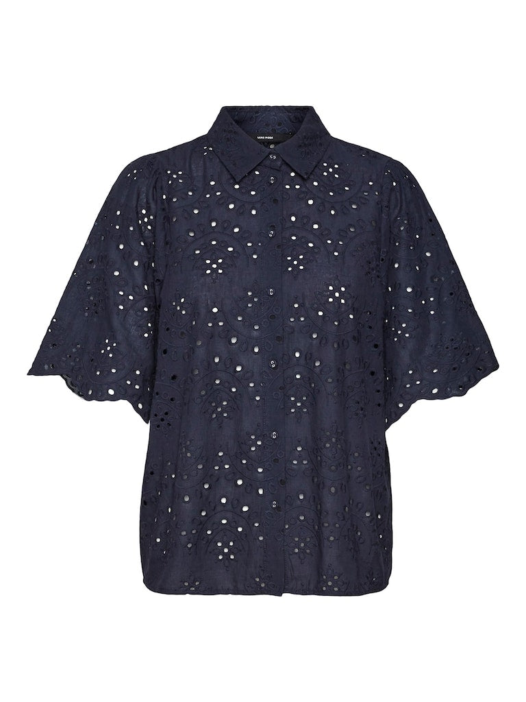 Blouses korte mouw blauw VERO MODA
