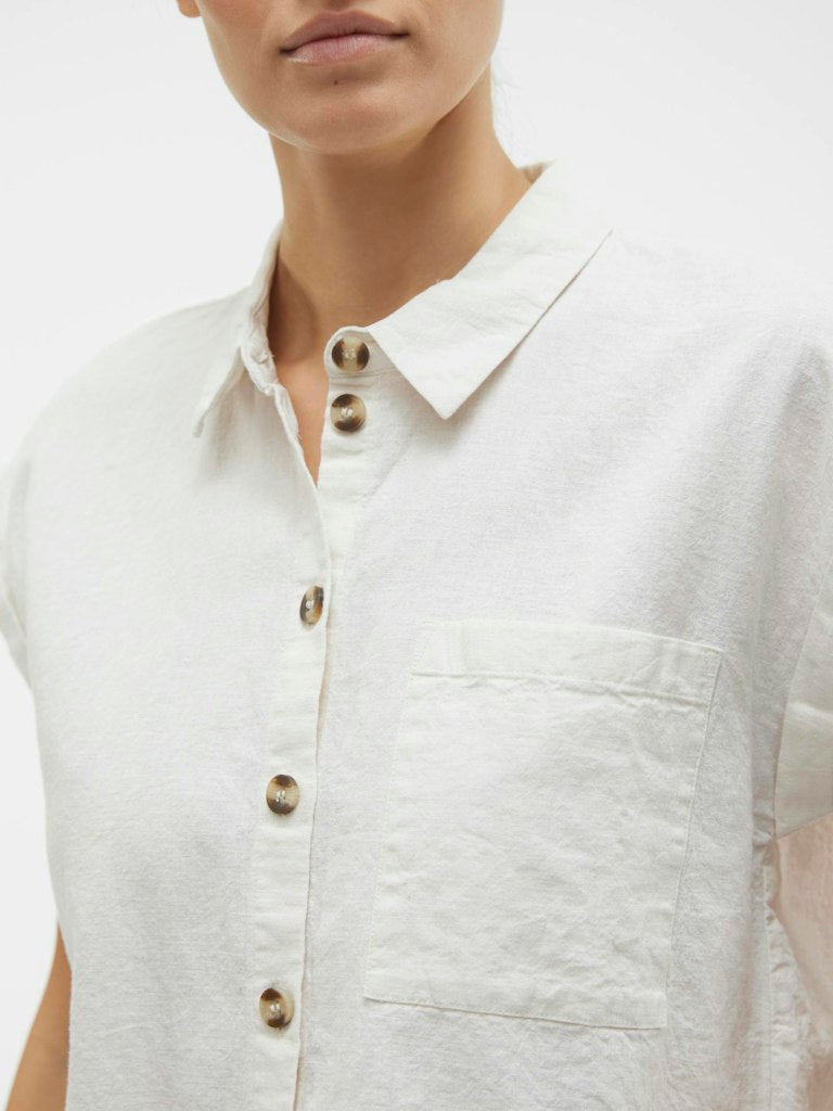 Blouses korte mouw beige VERO MODA