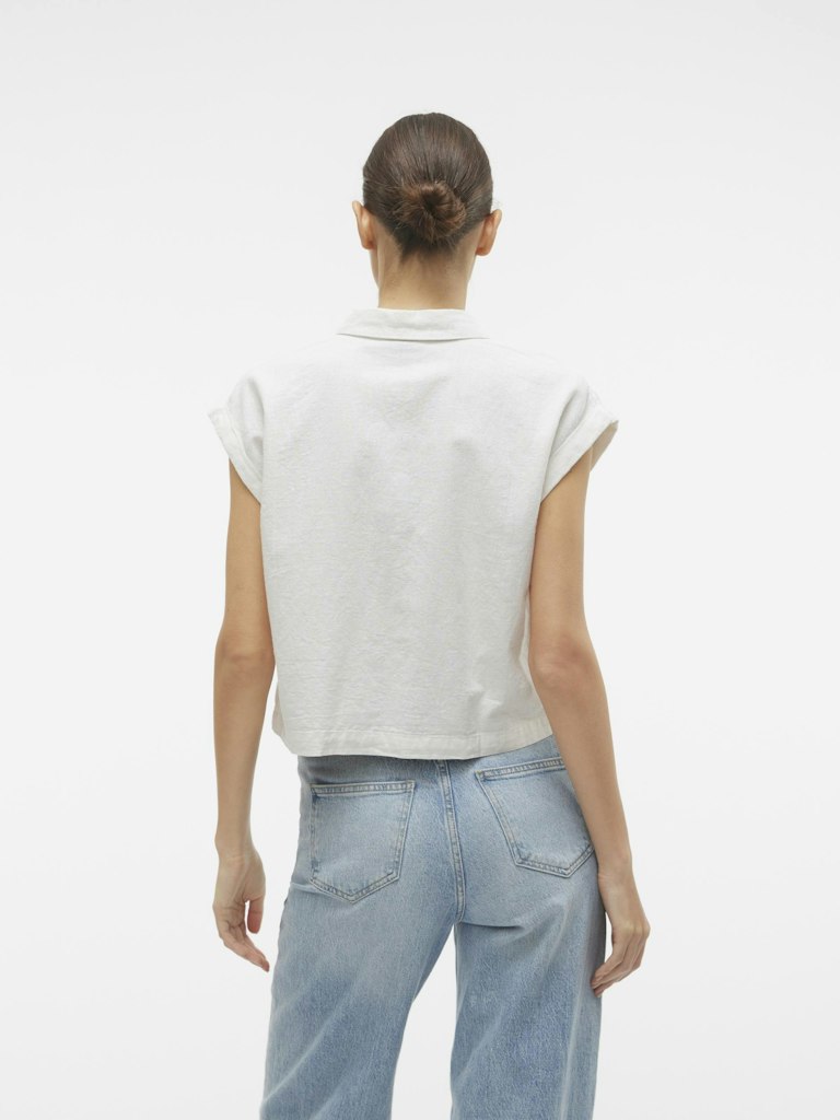 Blouses korte mouw beige VERO MODA