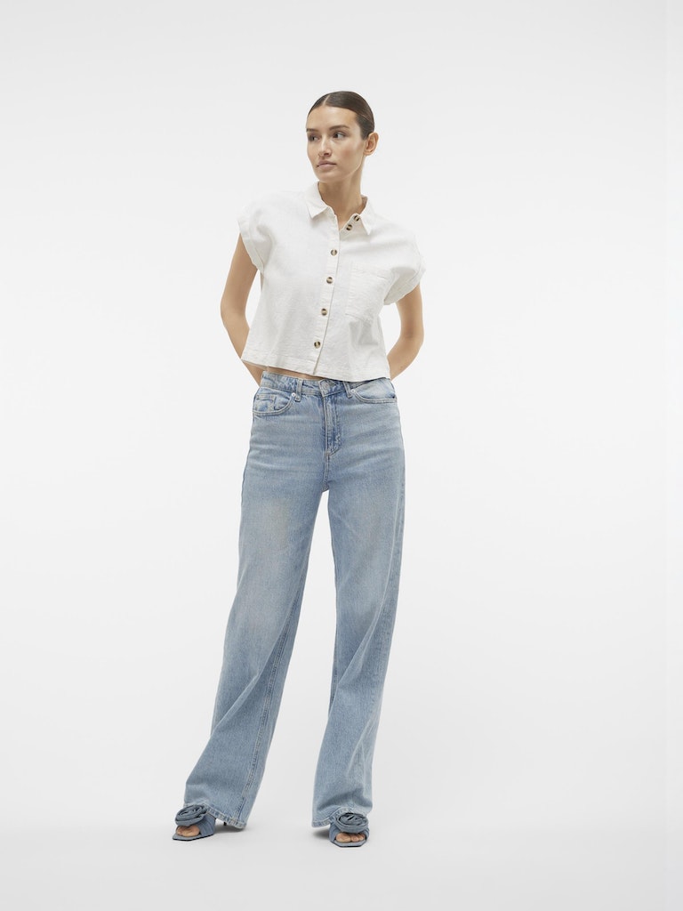 Blouses korte mouw beige VERO MODA